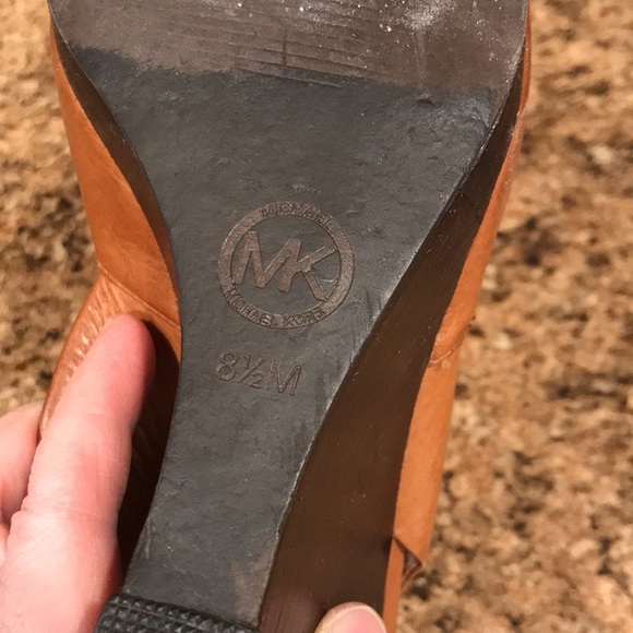 MICHAEL Michael Kors Women Leather Peep Toe sandals wedge Brown | 8.5 - Picture 14 of 16